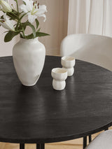 Elit Yuvarlak Ahşap Yemek Masası Siyah