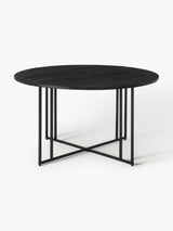 Elit Yuvarlak Ahşap Yemek Masası Siyah