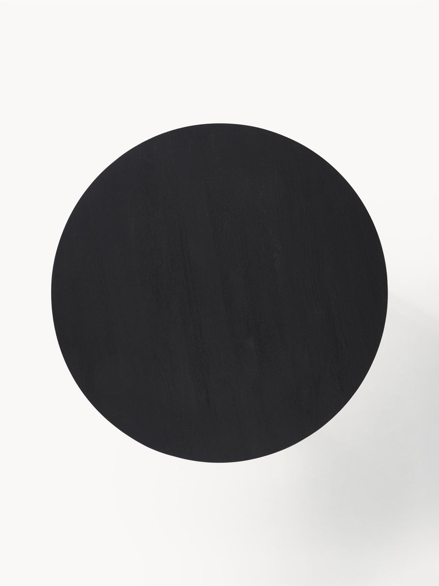 Elit Yuvarlak Ahşap Yemek Masası Siyah