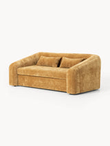 Fara Yataklı İkili Koltuk Hardal Dokuma Kadife