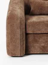 Fara Yataklı İkili Koltuk Kahve Dokuma Kadife