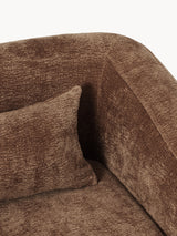 Fara Yataklı İkili Koltuk Kahve Dokuma Kadife