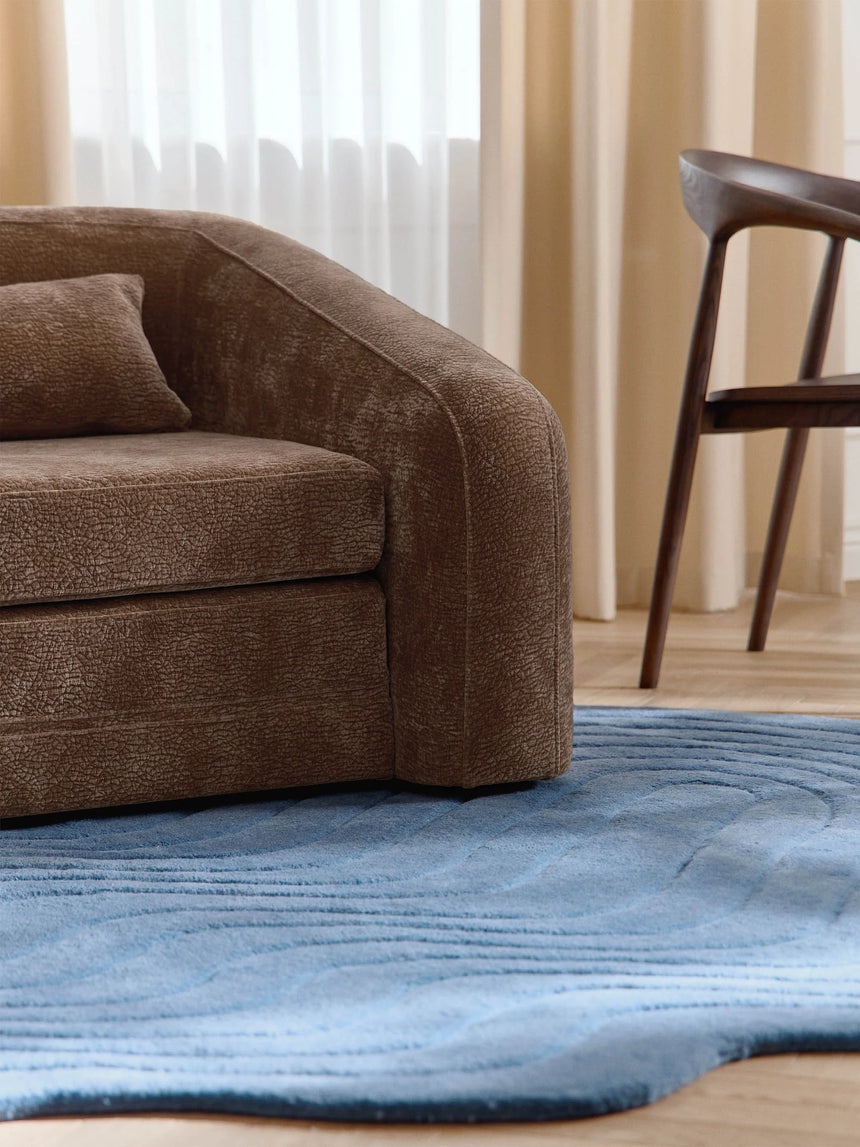 Fara Yataklı İkili Koltuk Kahve Dokuma Kadife