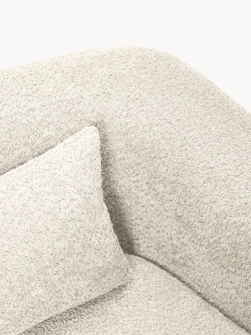 Fara Yataklı İkili Koltuk Kırık Beyaz Teddy