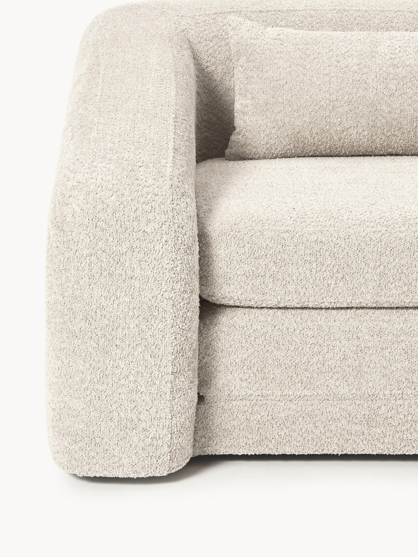 Fara Yataklı İkili Koltuk Kırık Beyaz Teddy