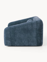 Fara Yataklı İkili Koltuk Koyu Mavi Dokuma Kadife