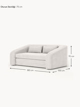 Fara Yataklı İkili Koltuk Krem