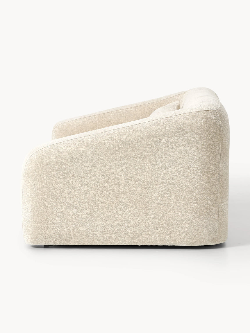 Fara Yataklı İkili Koltuk Krem Dokuma Kadife