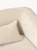 Fara Yataklı İkili Koltuk Krem Dokuma Kadife