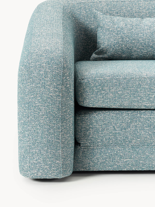 Fara Yataklı İkili Koltuk Mavi Benekli Bukle