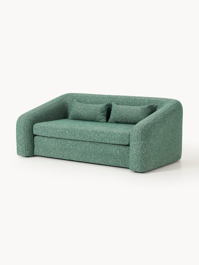 Fara Yataklı İkili Koltuk Petrol Yeşili Benekli Bukle