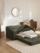 Fara Yataklı İkili Koltuk Yeşil Teddy