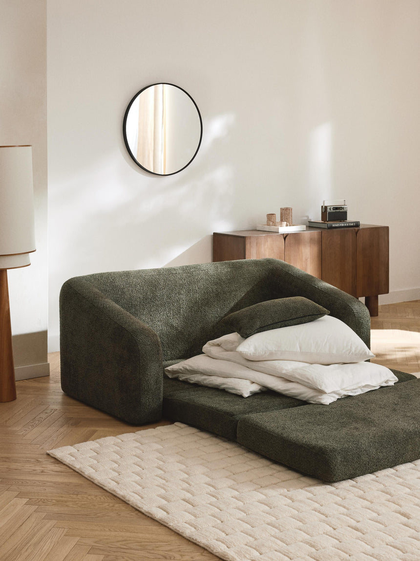 Fara Yataklı İkili Koltuk Yeşil Teddy