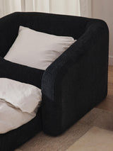 Fara Yataklı Tekli Koltuk Antrasit Teddy