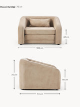 Fara Yataklı Tekli Koltuk Bej