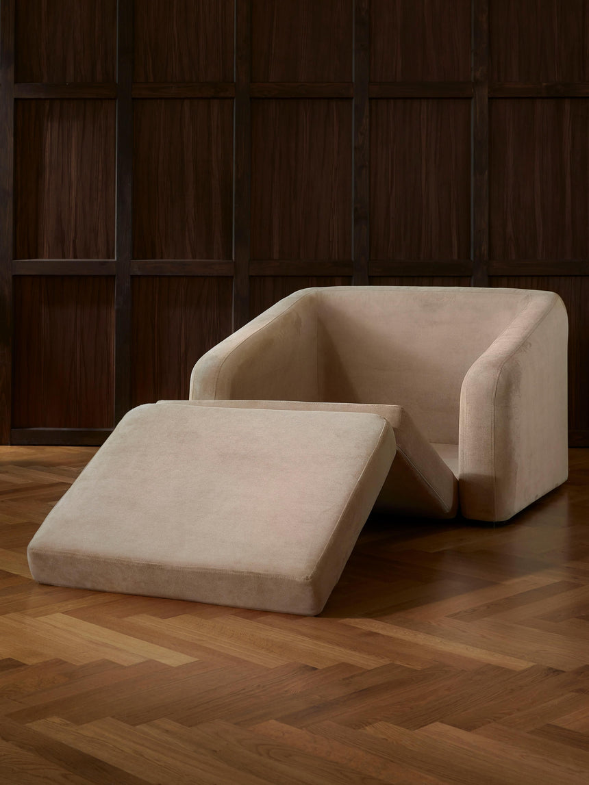 Fara Yataklı Tekli Koltuk Bej