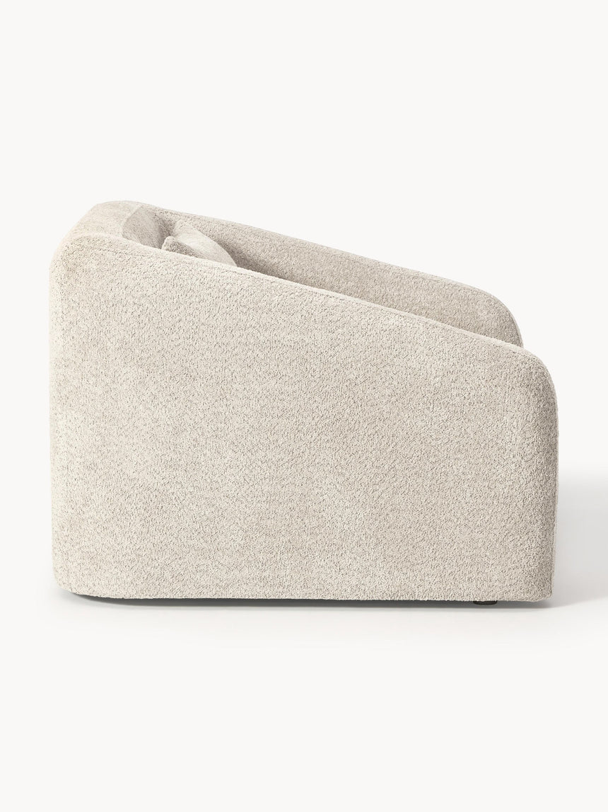 Fara Yataklı Tekli Koltuk Kırık Beyaz Teddy