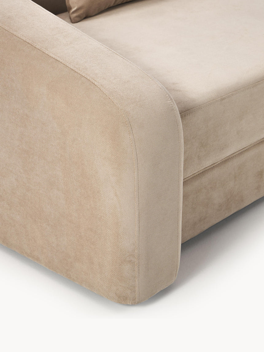 Fara Yataklı Üçlü Koltuk Bej