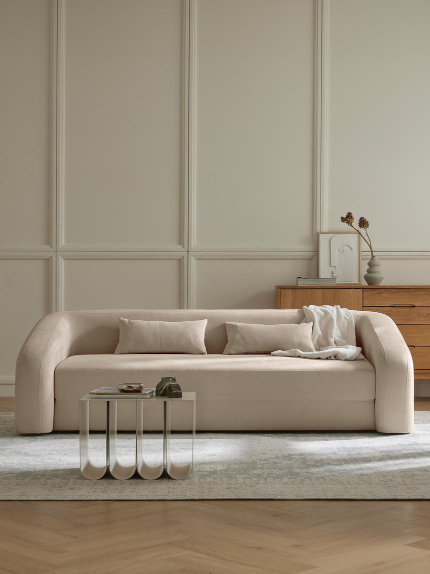 Fara Yataklı Üçlü Koltuk Bej