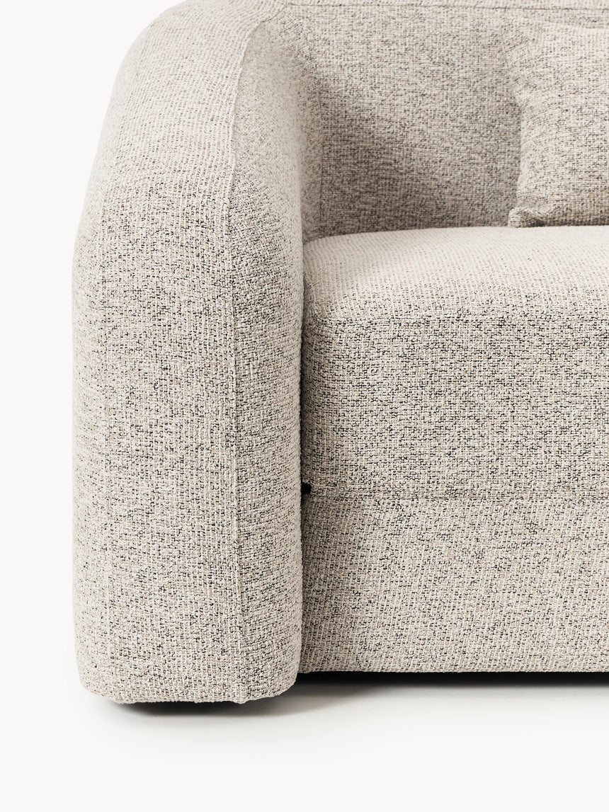 Fara Yataklı Üçlü Koltuk Bej Benekli Bukle