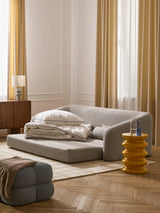 Fara Yataklı Üçlü Koltuk Bej Benekli Bukle