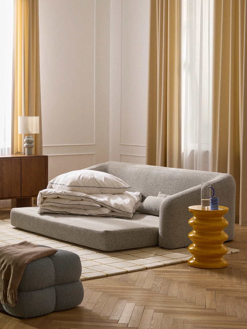 Fara Yataklı Üçlü Koltuk Bej Benekli Bukle