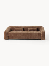 Fara Yataklı Üçlü Koltuk Kahve Dokuma Kadife