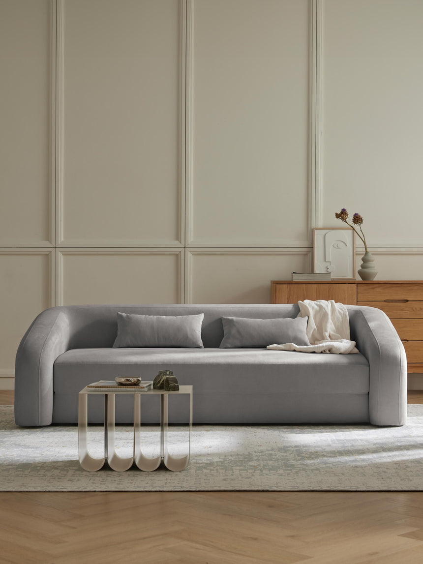 Fara Yataklı Üçlü Koltuk Koyu Gri