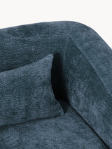 Fara Yataklı Üçlü Koltuk Koyu Mavi Dokuma Kadife