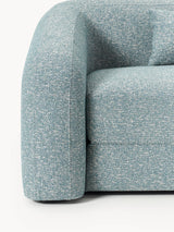 Fara Yataklı Üçlü Koltuk Mavi Benekli Bukle