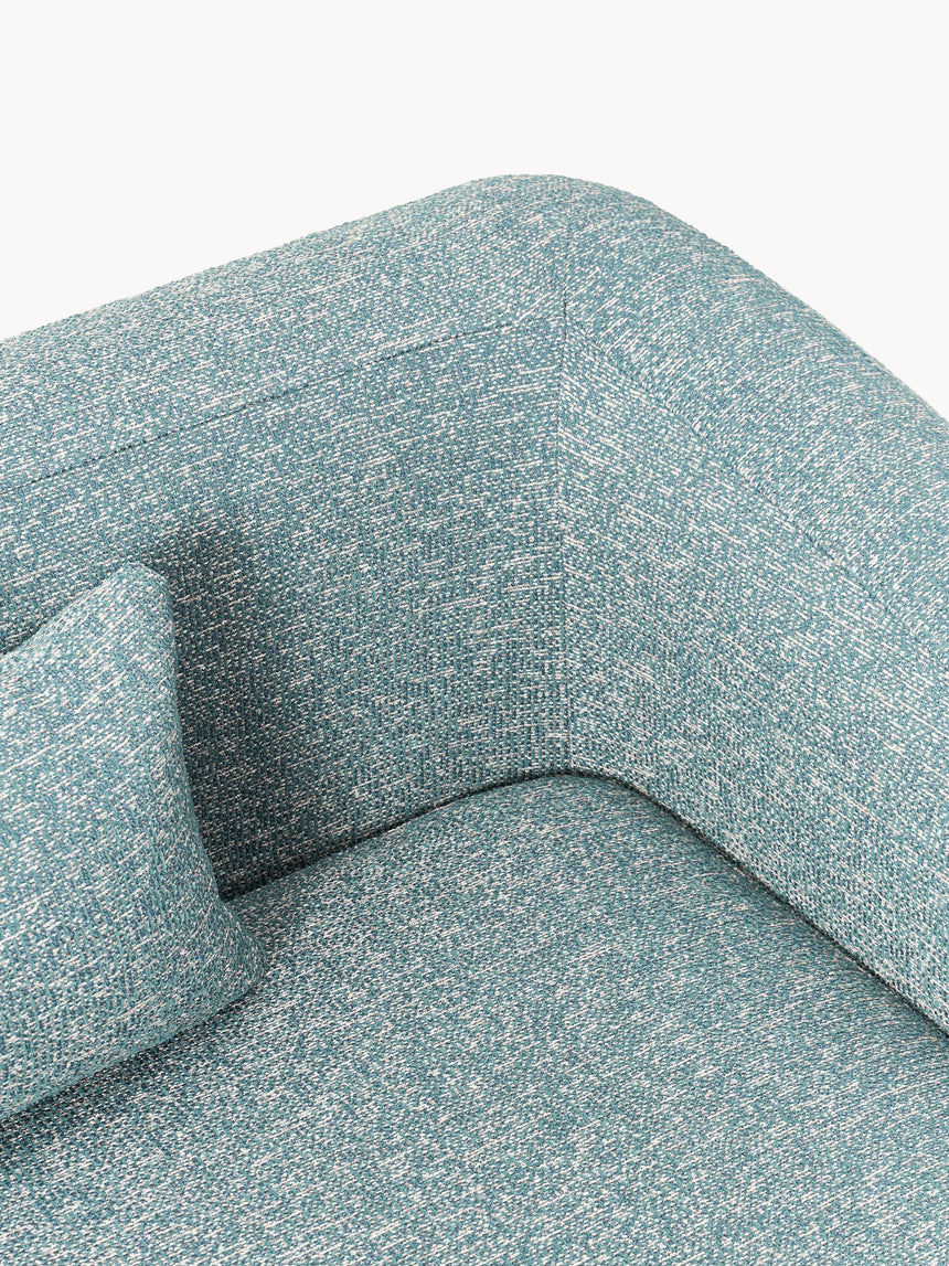 Fara Yataklı Üçlü Koltuk Mavi Benekli Bukle