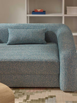 Fara Yataklı Üçlü Koltuk Mavi Benekli Bukle