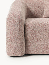 Fara Yataklı Üçlü Koltuk Pas Kırmızısı Benekli Bukle