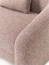 Fara Yataklı Üçlü Koltuk Pas Kırmızısı Benekli Bukle