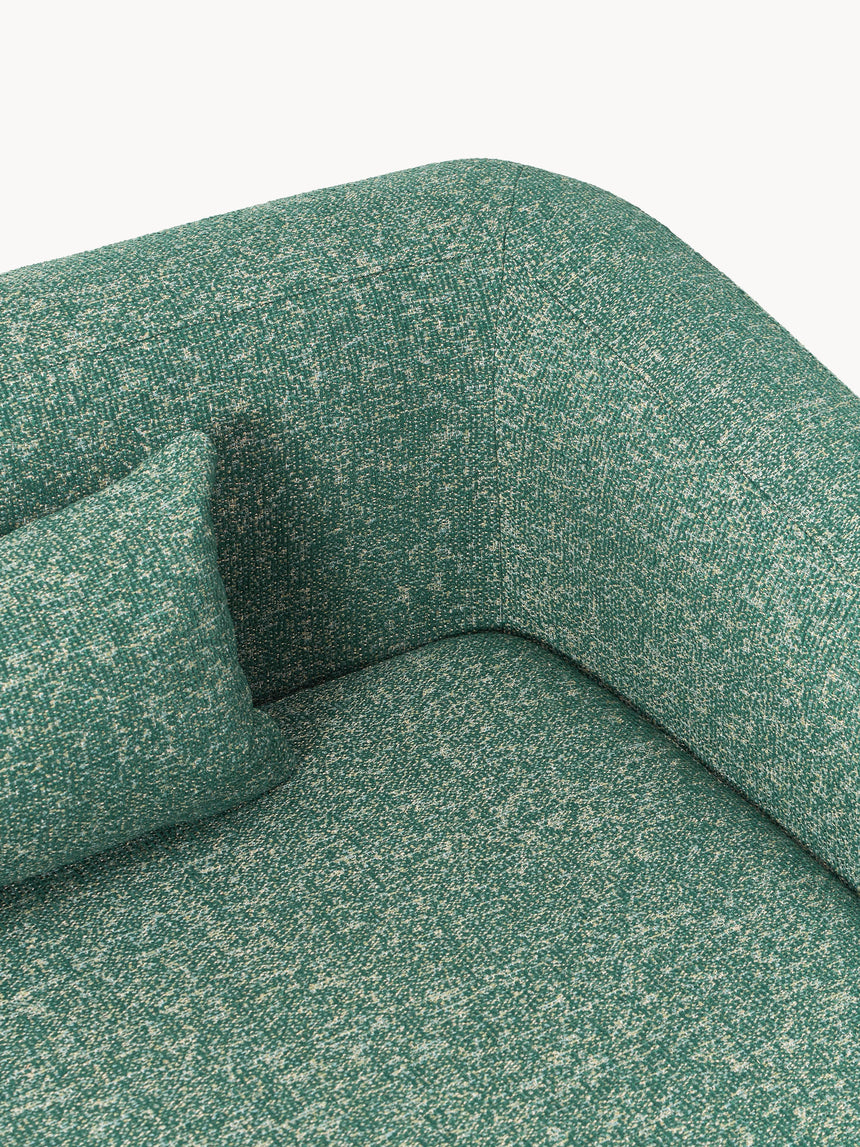 Fara Yataklı Üçlü Koltuk Petrol Yeşili Benekli Bukle