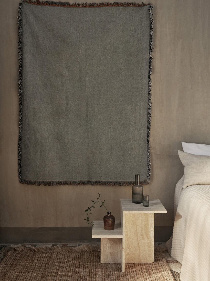 Farm Traverten Mermer Yan Sehpa Bej