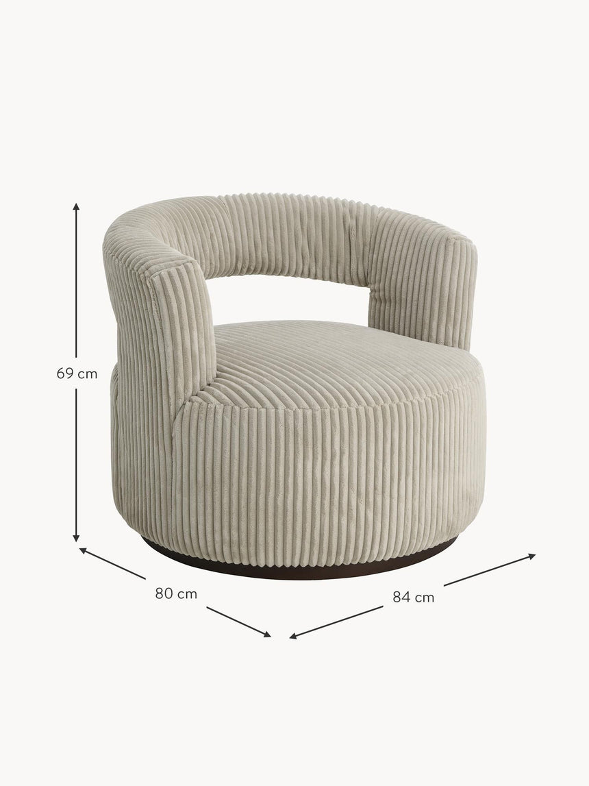 Favori Tekli Koltuk Bej Fitilli