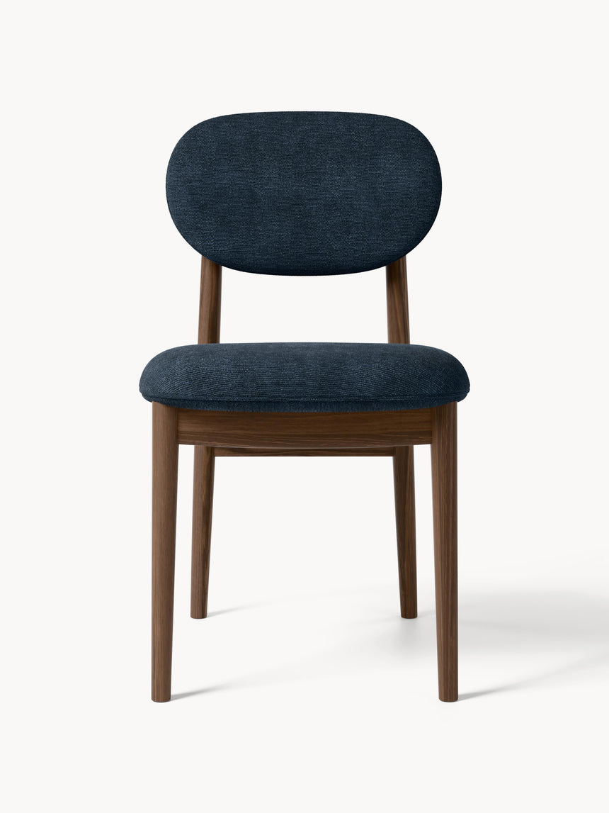 Flavius Ahşap Sandalye Gri Mavi Koyu Meşe