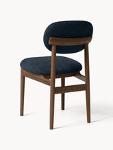 Flavius Ahşap Sandalye Gri Mavi Koyu Meşe