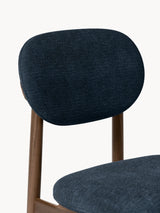 Flavius Ahşap Sandalye Gri Mavi Koyu Meşe