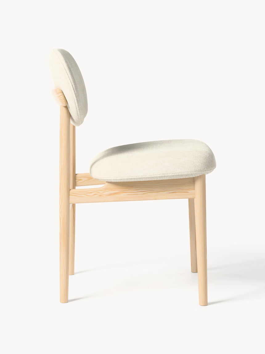 Flavius Ahşap Sandalye Kırık Beyaz Açık Meşe