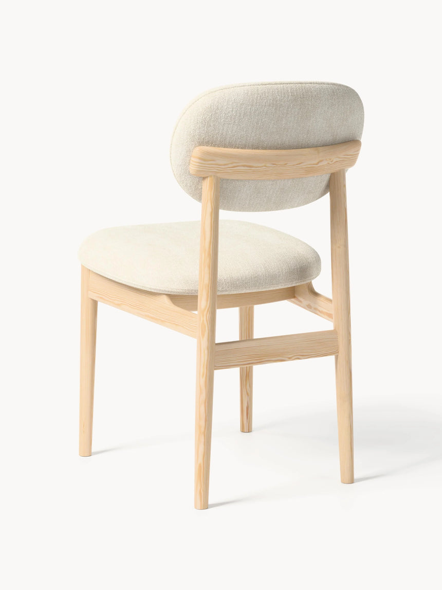 Flavius Ahşap Sandalye Kırık Beyaz Açık Meşe