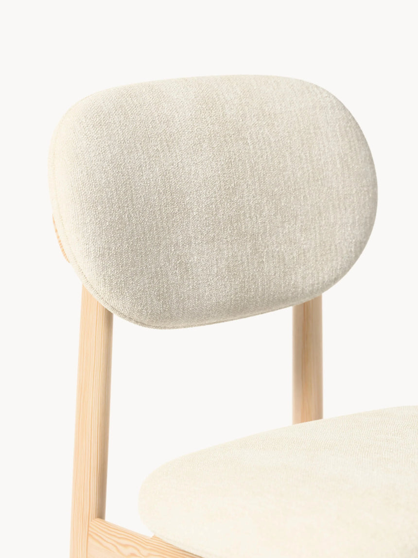 Flavius Ahşap Sandalye Kırık Beyaz Açık Meşe