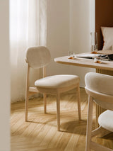 Flavius Ahşap Sandalye Kırık Beyaz Açık Meşe