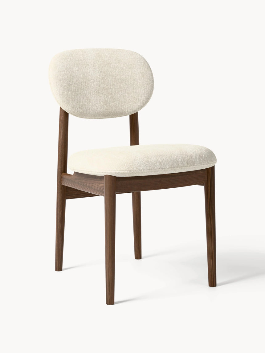 Flavius Ahşap Sandalye Kırık Beyaz Koyu Meşe