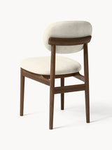 Flavius Ahşap Sandalye Kırık Beyaz Koyu Meşe