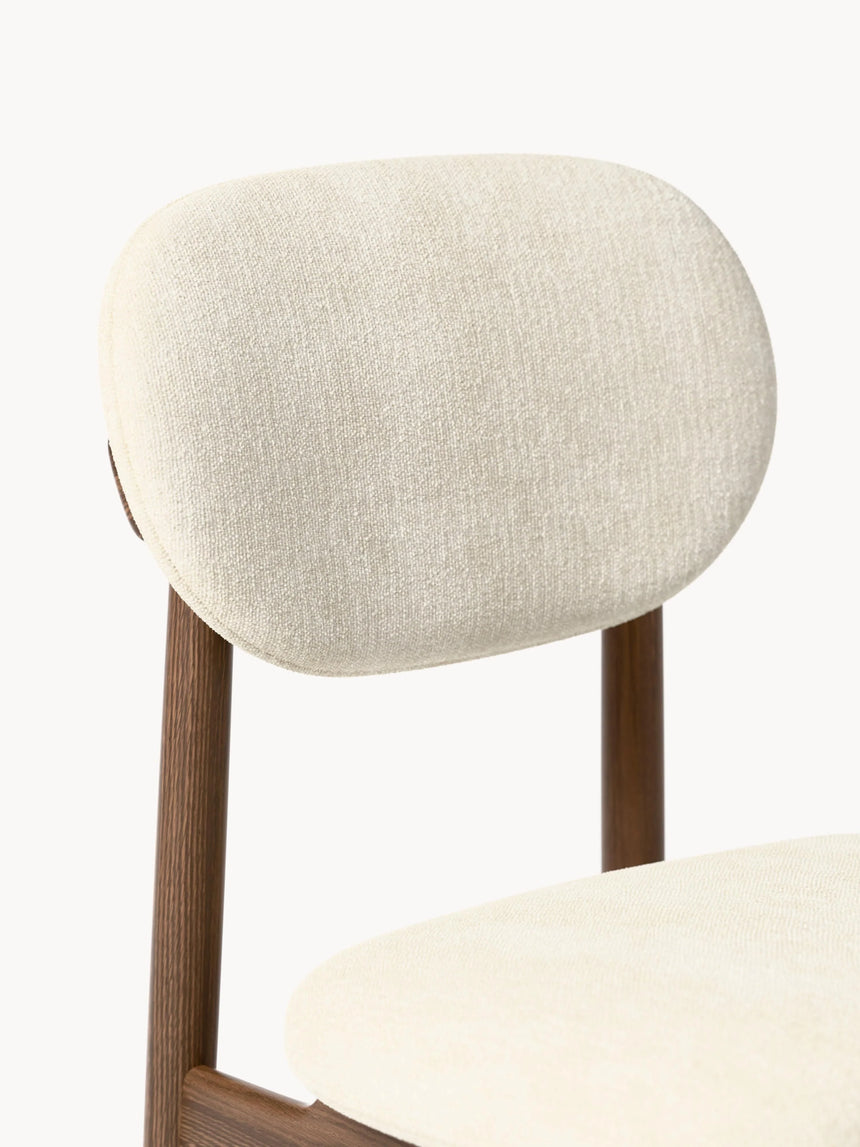 Flavius Ahşap Sandalye Kırık Beyaz Koyu Meşe