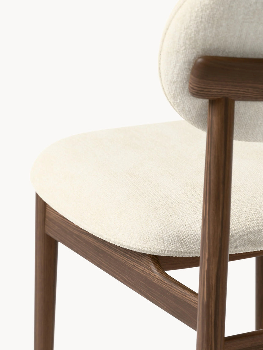 Flavius Ahşap Sandalye Kırık Beyaz Koyu Meşe