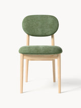 Flavius Ahşap Sandalye Mercan Yeşili Açık Meşe