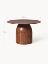 Fold Yuvarlak Ahşap Yemek Masası Ceviz